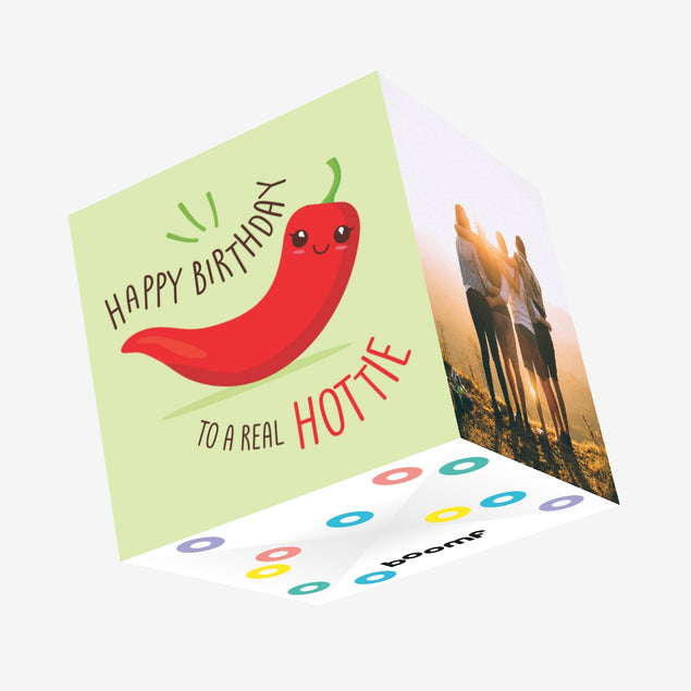 Happy Birthday Hottie Chilli Confetti-exploding Greetings Card