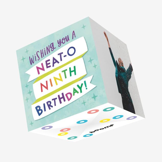 Neat-o Ninth Confetti-exploding Greetings Card