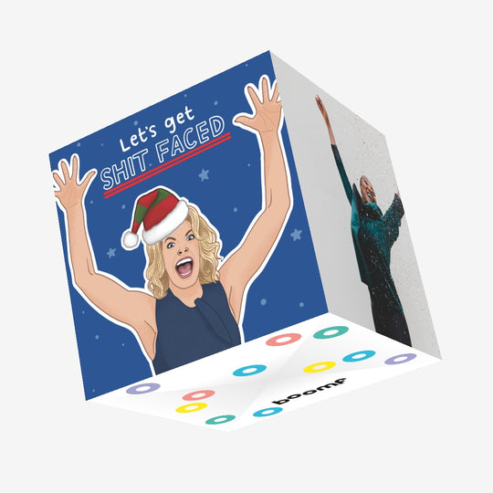 Shit Faced Rebecca Welton Christmas Confetti-exploding Greetings Card