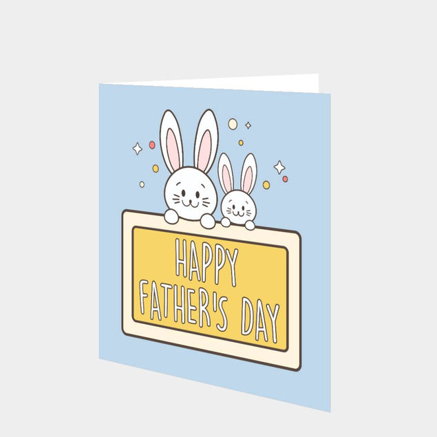 Happy Father's Day Blue Card