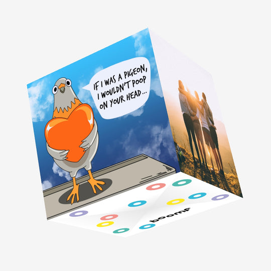 If I Was A Pigeon Valentine's Day Confetti-exploding Greetings Card