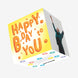 Cool Bright Letters Happy Birthday Confetti-exploding Greetings Card