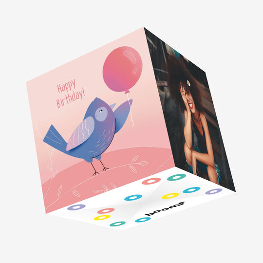 Happy Birthday Birds Confetti-exploding Greetings Card