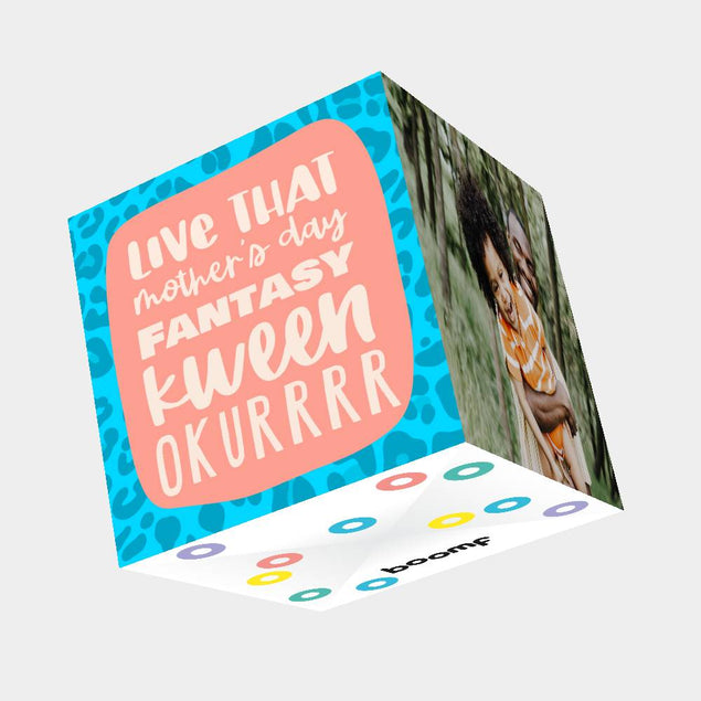 Live That Mother?s Day Fantasy Bomb 3D Cube Card