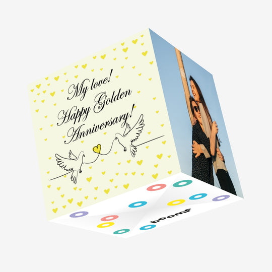 My Love Happy Golden Anniversary Confetti-exploding Greetings Card