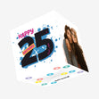 Cool Graffiti Happy 25th Birthday Confetti-exploding Greetings Card
