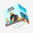 Colourful Eggs And Cute Chick Easter Confetti-exploding Greetings Card
