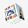 Cute Lovely Panda Happy 10th Birthday Confetti-exploding Greetings Card