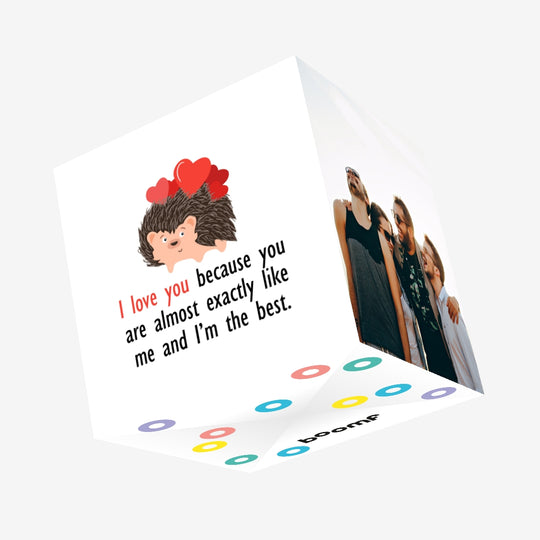 Hedgehog With Hearts Valentine's Confetti-exploding Greetings Card