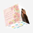 Happy Birthday Stepmum Pink Roses Confetti-exploding Greetings Card