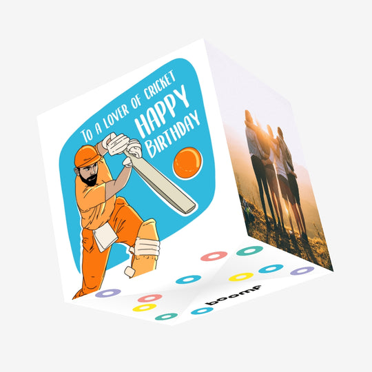 Happy Birthday To A Lover Of Cricket Confetti-exploding Greetings Card