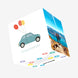 Blue Car With Balloons Congratulations Confetti-exploding Greetings Card