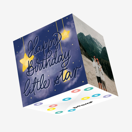 Happy Birthday Stars On Strings Confetti-exploding Greetings Card