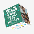 Congratulations The Only Gift You Need Brother Green Theme Confetti-exploding Greetings Card