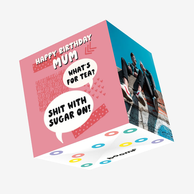 Shit With Sugar On Northern Mums Birthday Confetti-exploding Greetings Card