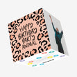 Party Animal Leopard In Pink Confetti-exploding Greetings Card
