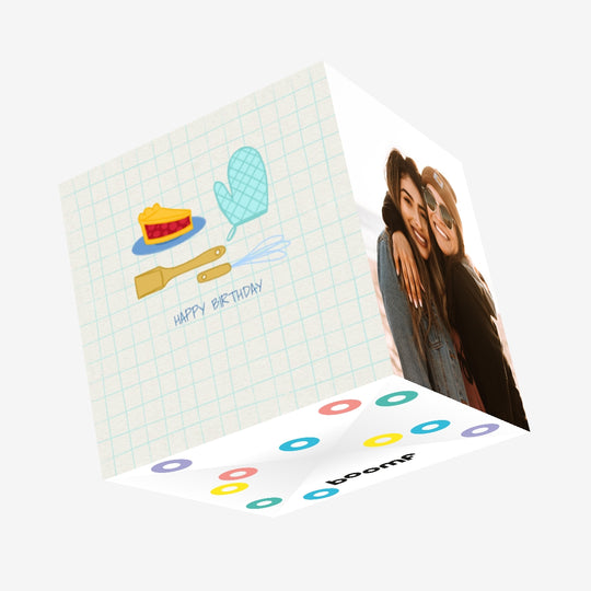 Cooking Kit Happy Birthday Confetti-exploding Greetings Card