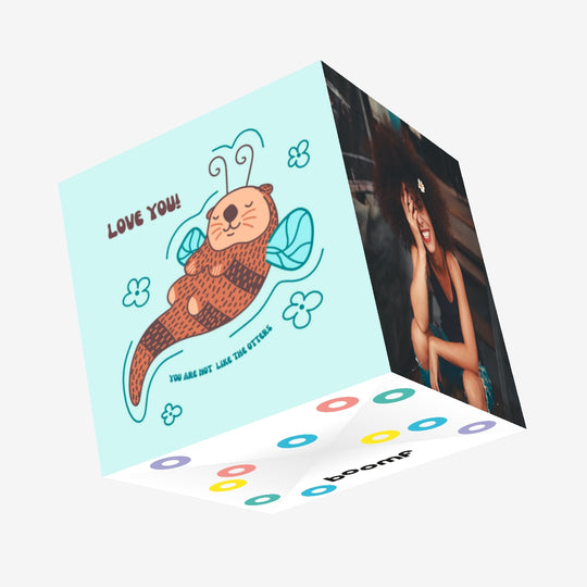 Love You! Otter With Wings Confetti-exploding Greetings Card