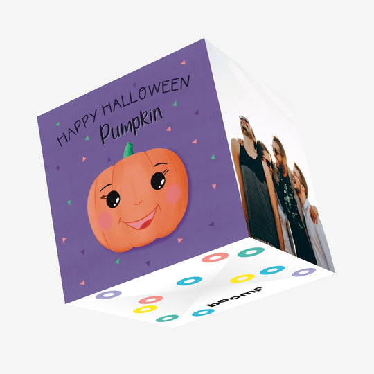 Halloween Pumpkin Confetti-exploding Greetings Card