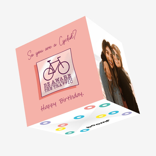 Happy Birthday Slowing The Traffic Confetti-exploding Greetings Card