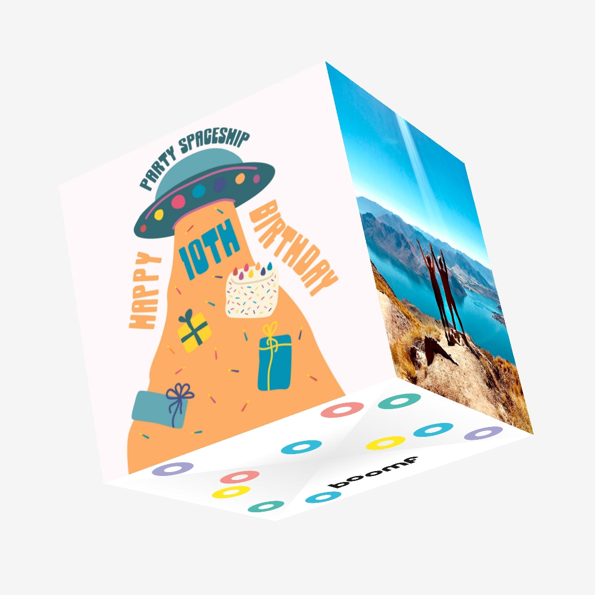 Party Spaceship Happy 10th Birthday Confetti-exploding Greetings Card ...