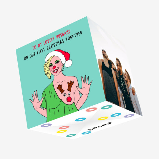 Our First Christmas Together Christmas Confetti-exploding Greetings Card