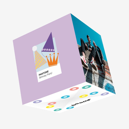 Pantone Party Hats Birthday Confetti-exploding Greetings Card