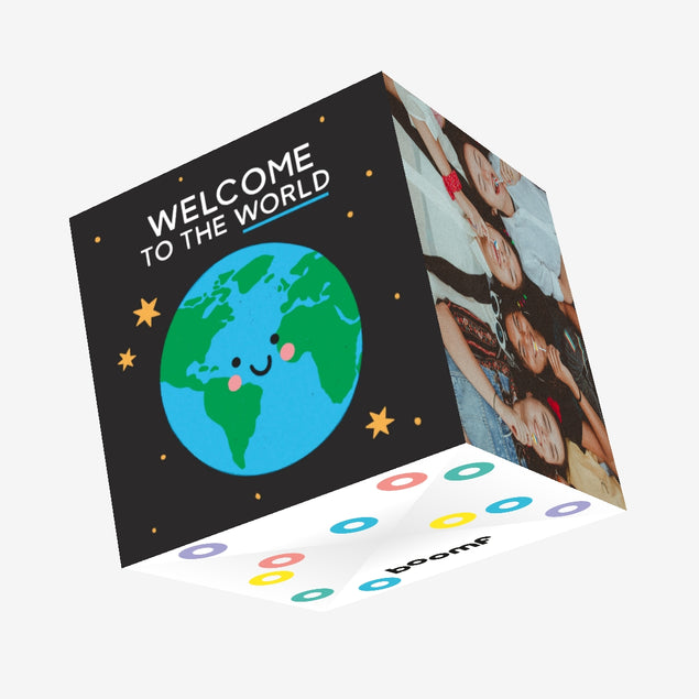 Welcome To The World New Baby Confetti-exploding Greetings Card