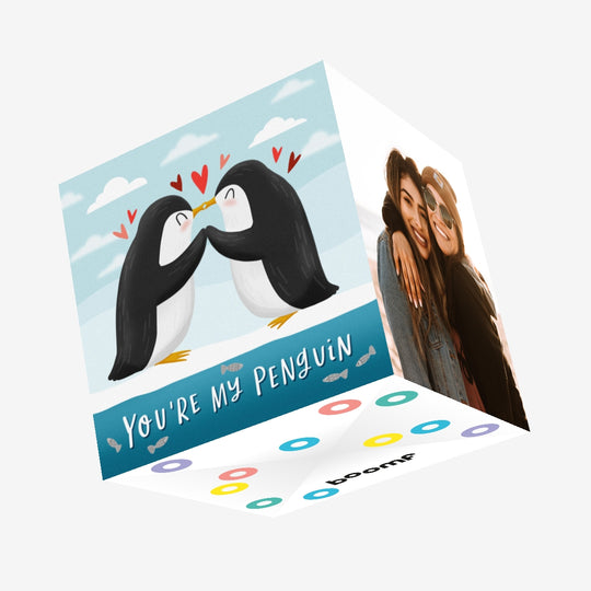 You're My Penguin Adorable Couple Valentine's Day Confetti-exploding Greetings Card