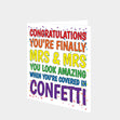Wedding Confetti Mrs Mrs Card