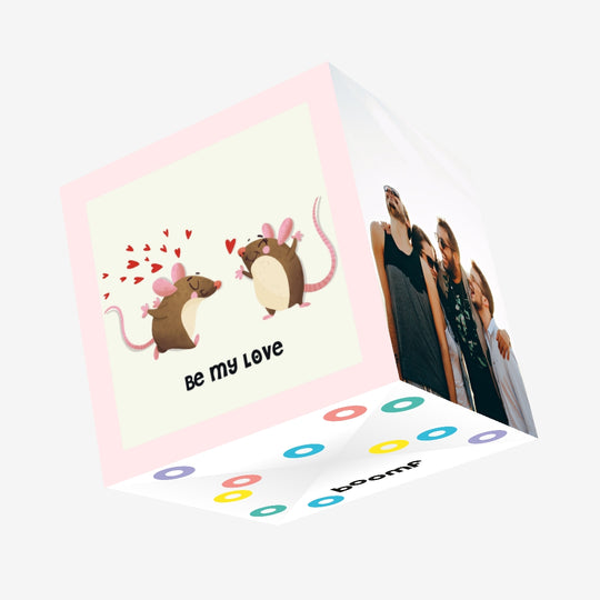 Rats Be My Love Valentine's Day Confetti-exploding Greetings Card