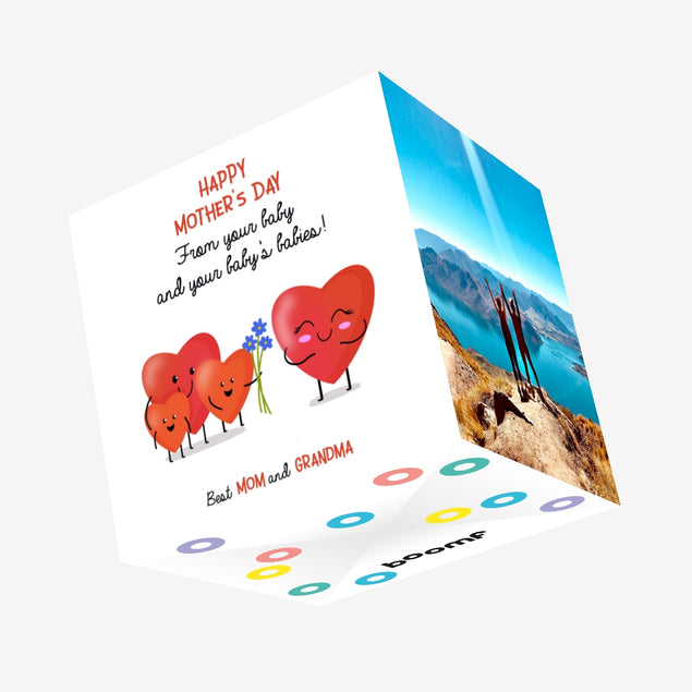 Best Mom & Grandma Happy Mother's Day Confetti-exploding Greetings Card