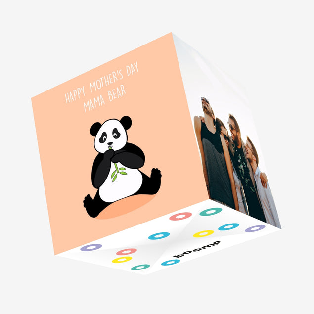 Mama Panda Confetti-exploding Greetings Card
