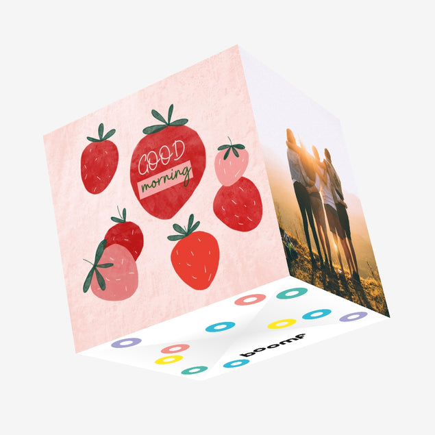Good Morning Strawberries Confetti-exploding Greetings Card