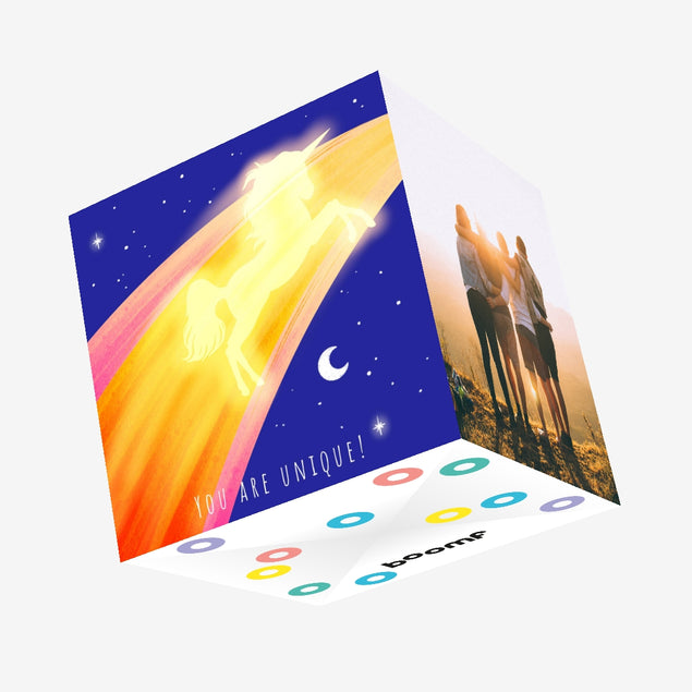 You Are Unique Confetti-exploding Greetings Card