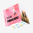 You Are Fabulous Flamingo Confetti-exploding Greetings Card