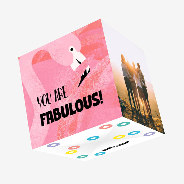 You Are Fabulous Flamingo Confetti-exploding Greetings Card
