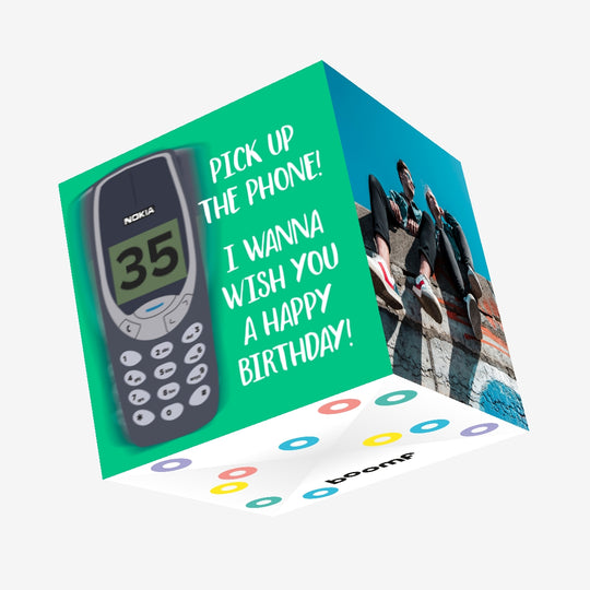 Pick Up The Phone Happy 35th Birthday Confetti-exploding Greetings Card