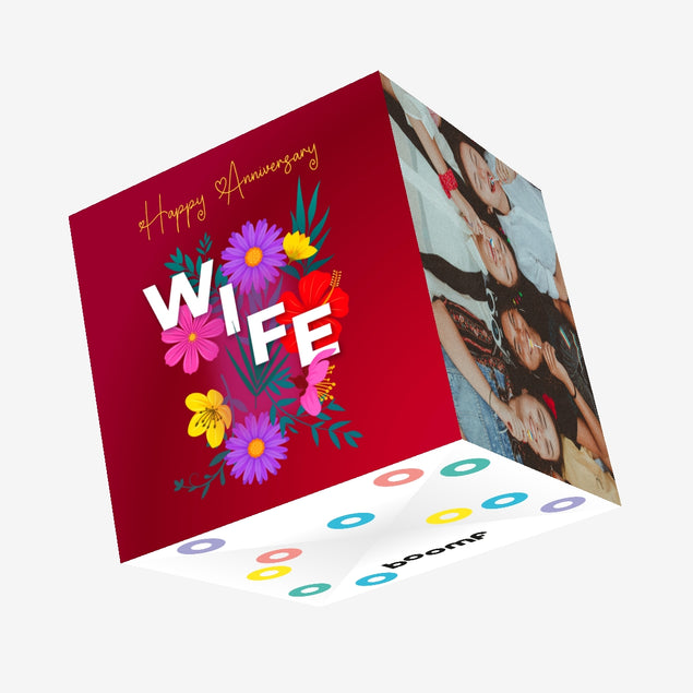 Flowers For Your Wife Confetti-exploding Greetings Card