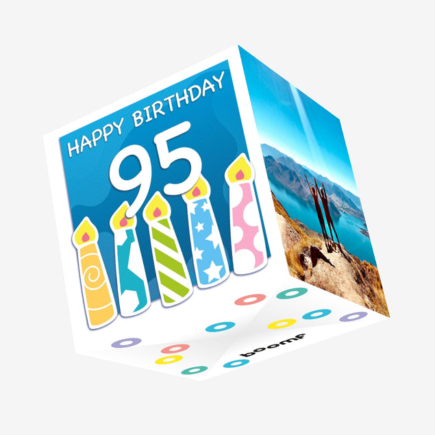 Happy 95th Birthday Confetti-exploding Greetings Card