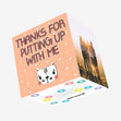 Thanks For Putting Up With Me Cute Kitten Valentine's Day Confetti-exploding Greetings Card
