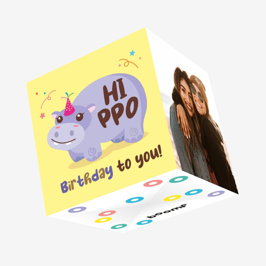 Hippo Birthday To You Confetti-exploding Greetings Card