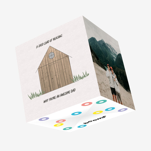 Awesome Dad Shed Load Of Reasons Confetti-exploding Greetings Card