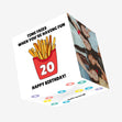 Time Fries When You're Having Fun White 20th Birthday Confetti-exploding Greetings Card