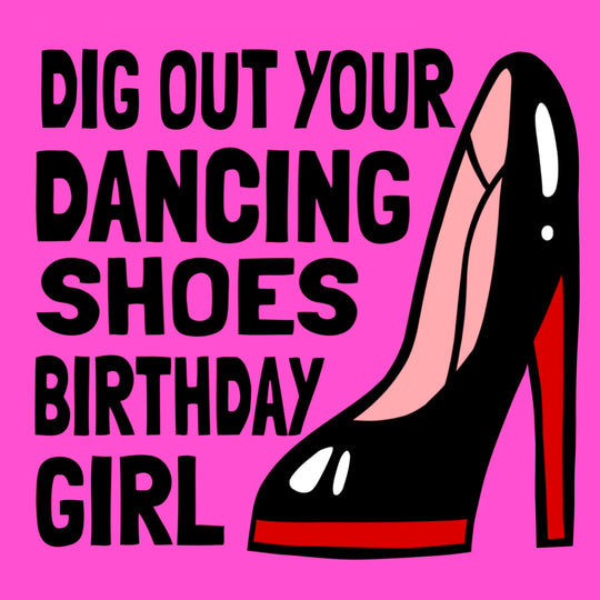 Birthday Girl Dancing Shoes Card
