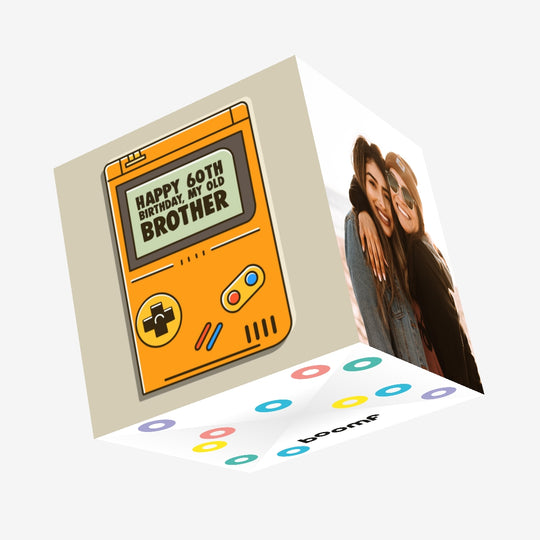 Tetris Happy 60th Birthday Confetti-exploding Greetings Card