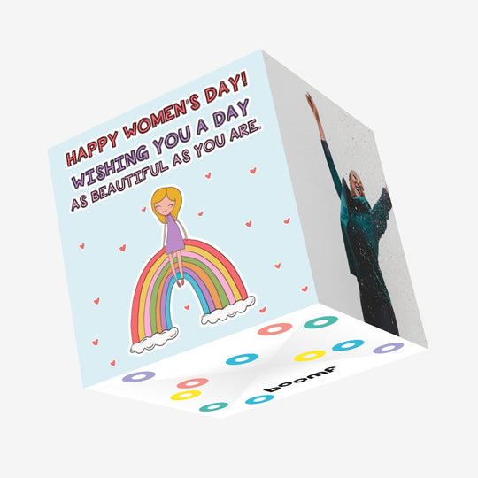 A Day As Beautiful As You Are International Women?s Day Confetti-exploding Greetings Card