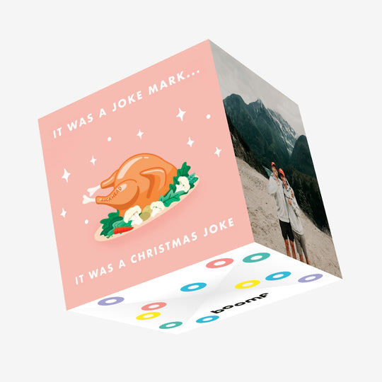 Peep Show Turkey Christmas Confetti-exploding Greetings Card