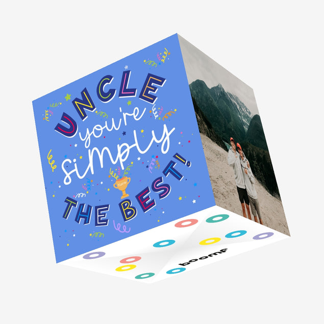 Uncle You're Simply The Best Confetti-exploding Greetings Card