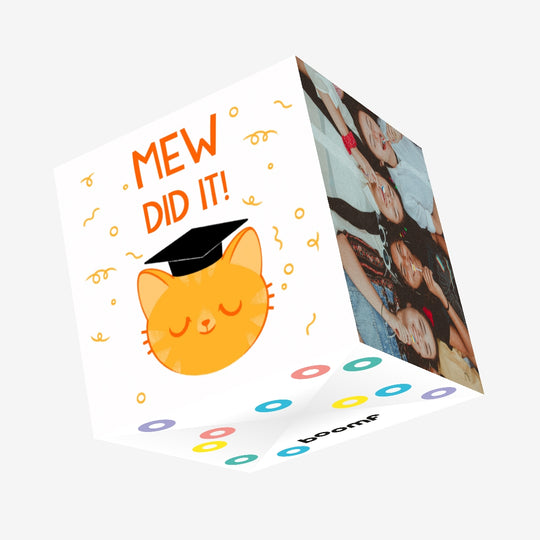 Mew Did It Graduation Confetti-exploding Greetings Card
